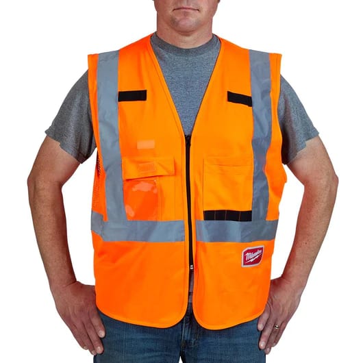 CHALECO SEGURIDAD NARANJA MILWAUKEE 48-73-5031 ESTANDAR3