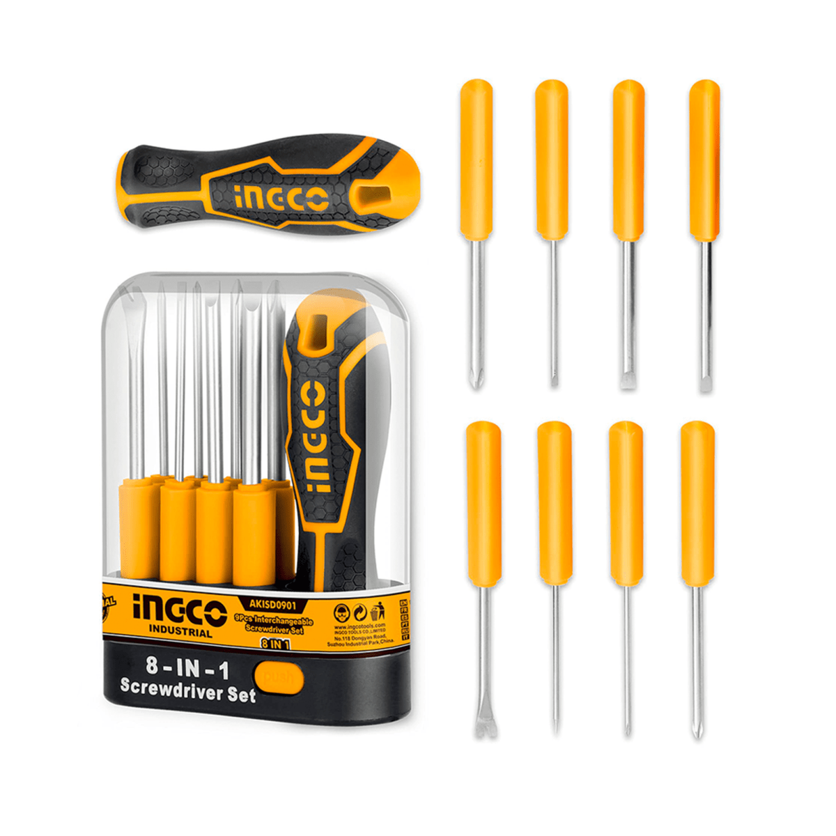 Juego de destornilladores intercambiables 9pcs akisd09011