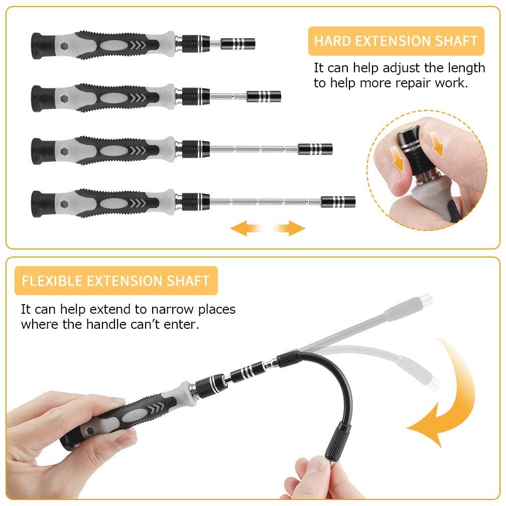JUEGO DE DESTORNILLADORES DE PRECISIÓN 122 EN 1 . MULTIFUNCIÓN PARA REPARACIÓN DE CELULARES, ETC.2