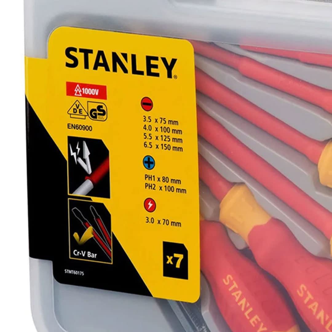 JUEGO DE DESTORNILLADORES AISLADOS 7 PZS STANLEY STMT60175-LA2