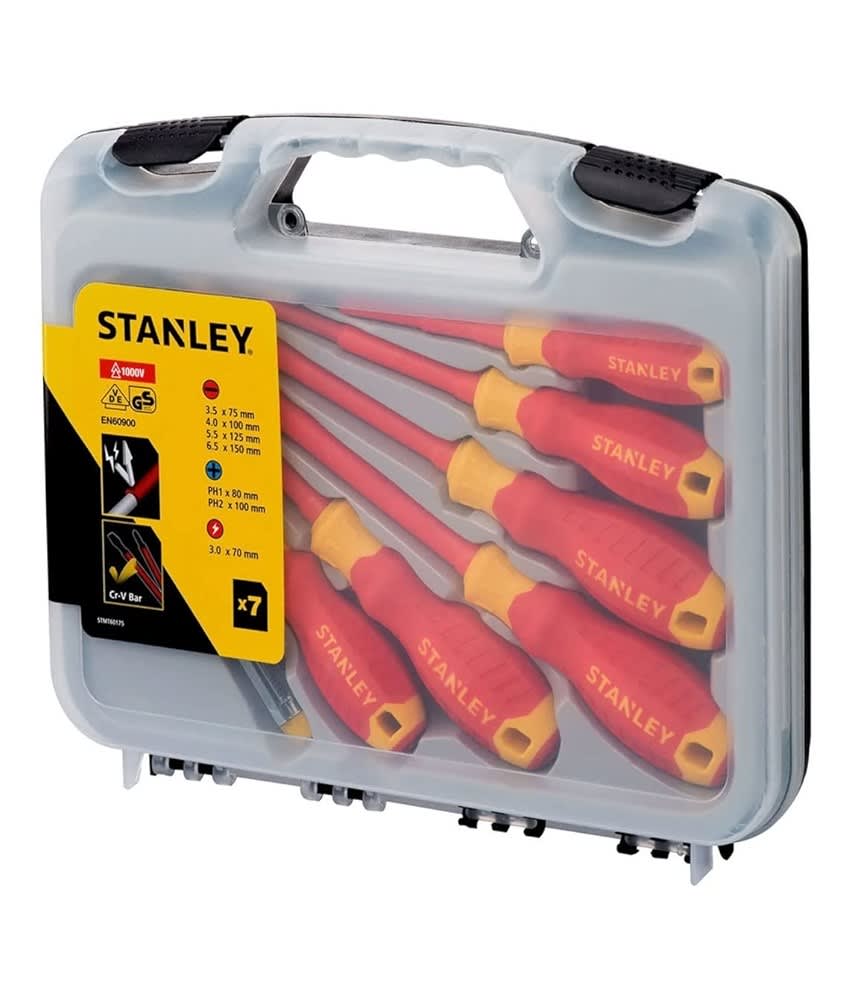 JUEGO DE DESTORNILLADORES AISLADOS 7 PZS STANLEY STMT60175-LA3