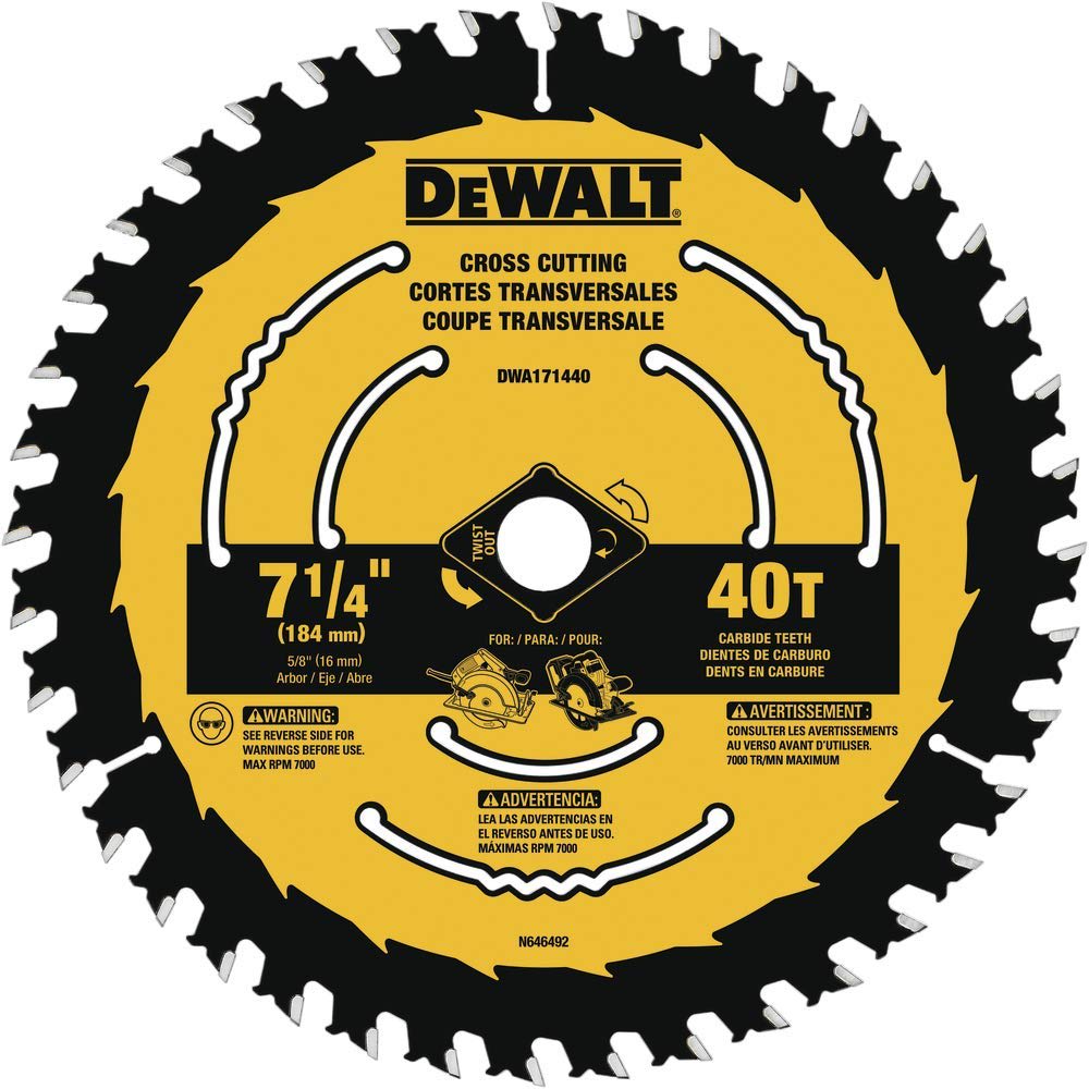 Disco para Sierra Circular 7-1/4” x 40D – DWA1714403