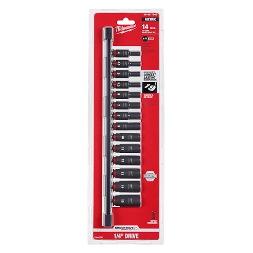JUEGO DE 14 DADOS MÉTRICOS PROFUNDOS DE 6 PUNTAS SHOCKWAVE IMPACT DUTY / 49-66-70031