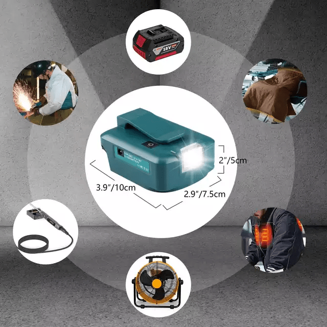 ADAPTADOR USB PARA CARGA CELULAR 5V 2.1A + LINTERNA PARA BOSCH BS070BCH3