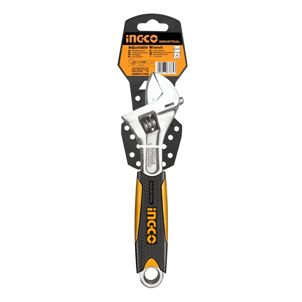 Llave francesa ajustable mango goma 12