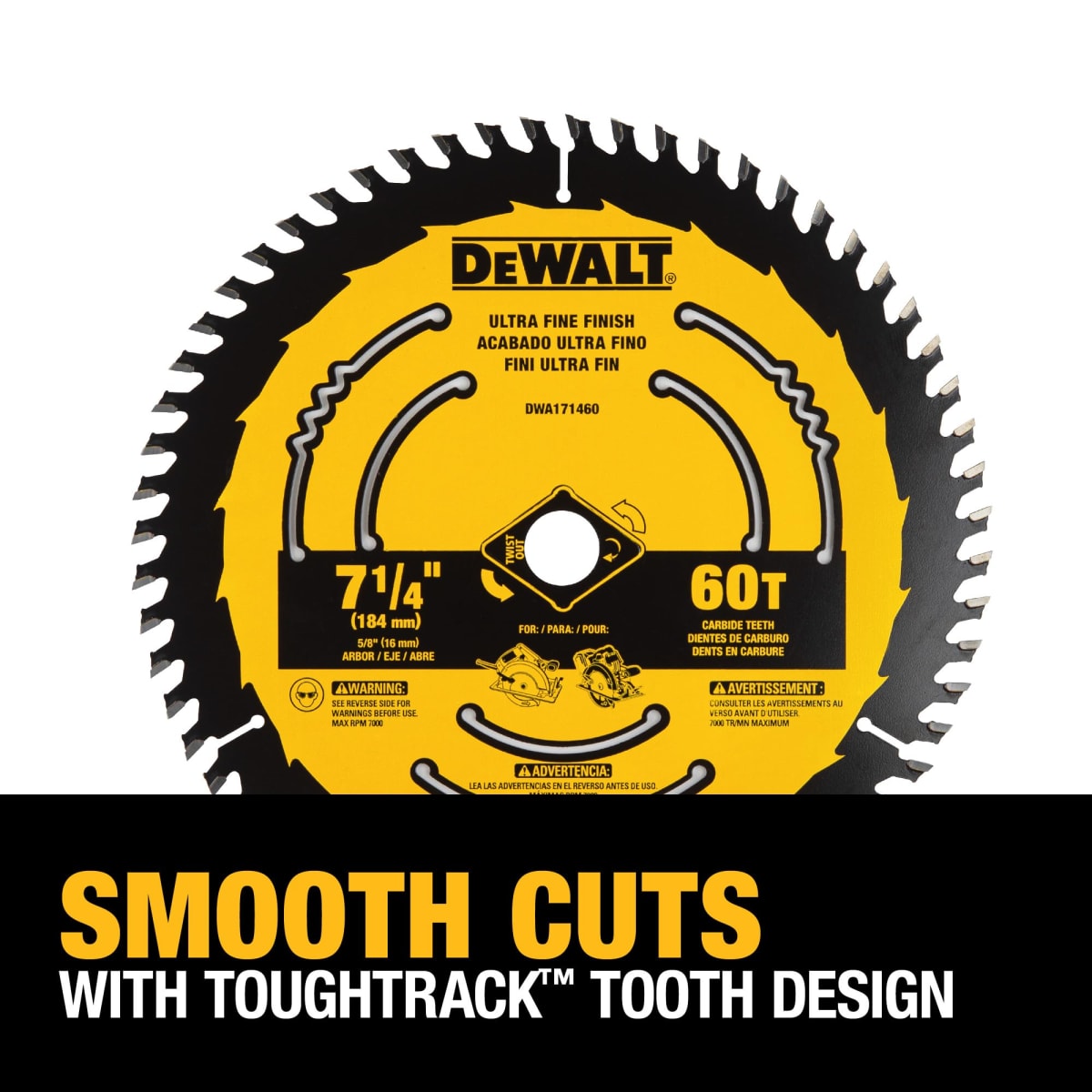 Disco para Sierra Circular 7-1/4” x 60D – DWA1714601