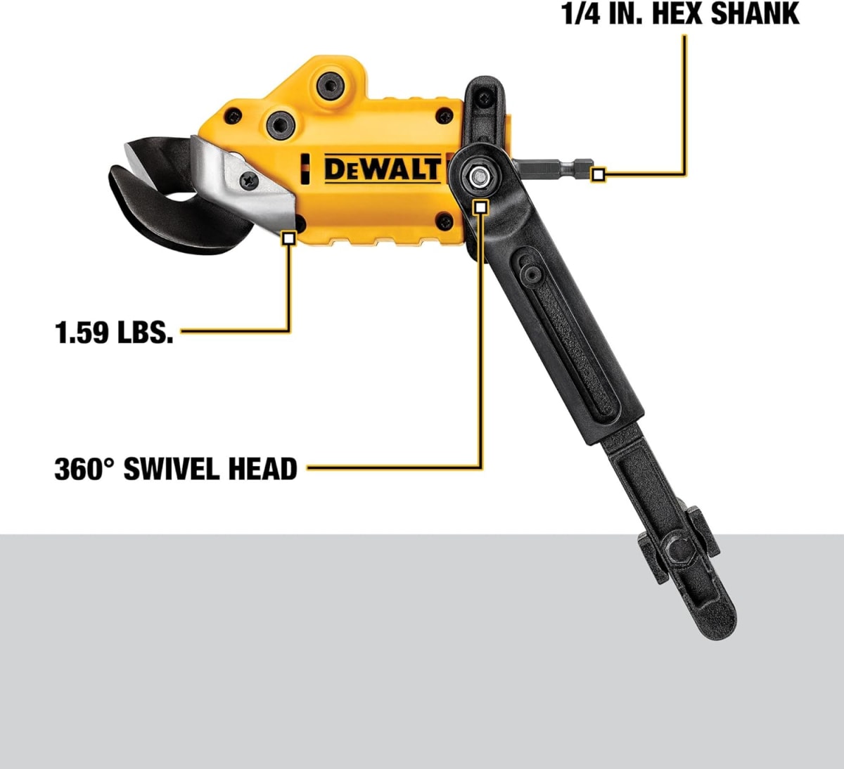 CIZALLA ÁNGULO RECTO PARA LLAVE DE IMPACTO/TALADRO 18V/20V DEWALT DWASHRIR4
