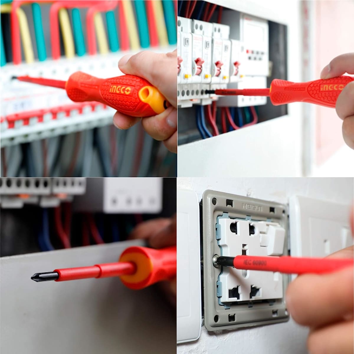 JUEGO DE 6 DESTORNILLADORES ELECTRICISTA INGCO1