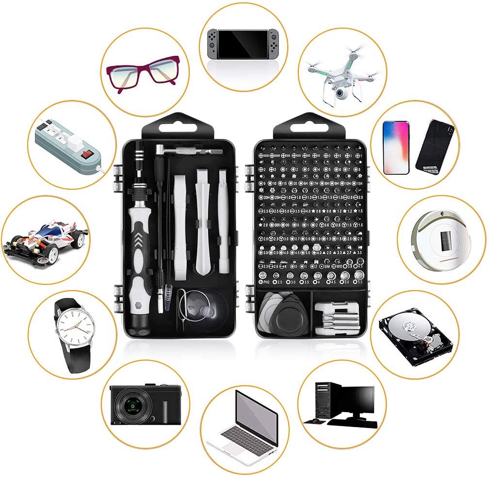 JUEGO DE DESTORNILLADORES DE PRECISIÓN 122 EN 1 . MULTIFUNCIÓN PARA REPARACIÓN DE CELULARES, ETC.3