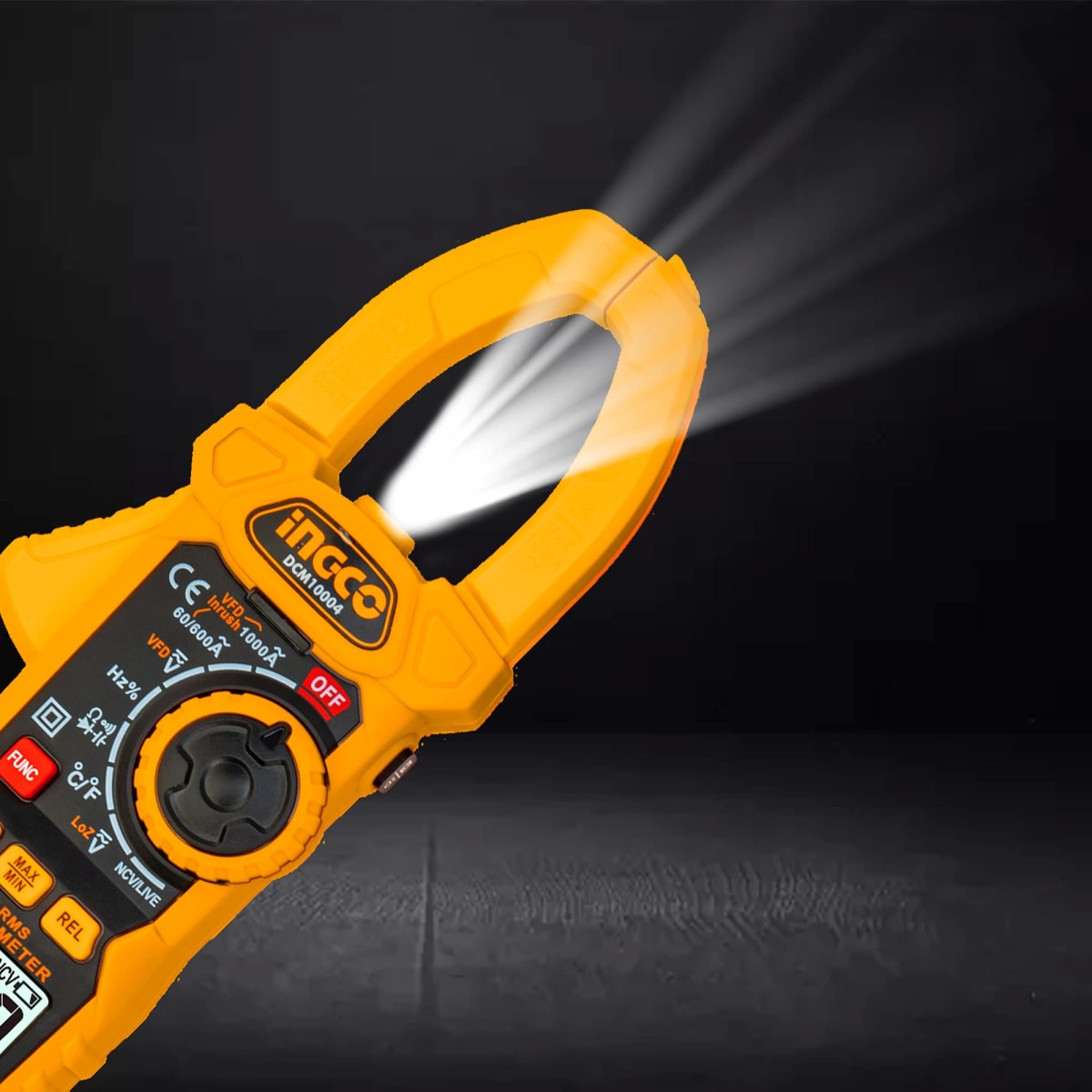 PINZA AMPERIMÉTRICA TENAZA DIGITAL AC 1000AMP INGCO - DCM100044