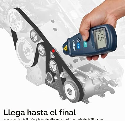 TACÓMETRO DIGITAL, FOTO SIN CONTACTO LÁSER , PRECISIÓN 2,5- 99,999 RPM / NEIKO 20713A3