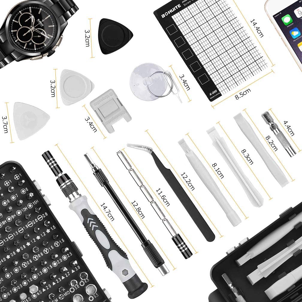 JUEGO DE DESTORNILLADORES DE PRECISIÓN 122 EN 1 . MULTIFUNCIÓN PARA REPARACIÓN DE CELULARES, ETC.6