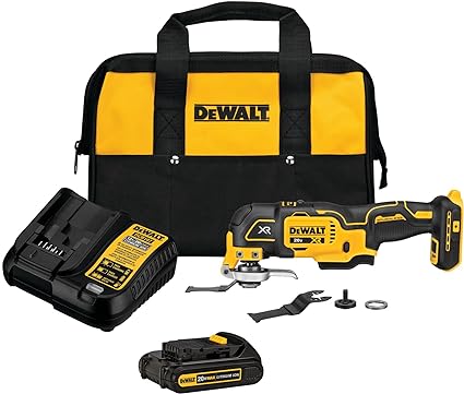 DEWALT MAX XR- KIT DE HERRAMIENTAS OSCILANTES DE 20 V Y 3 VELOCIDADES (DCS356C1)1