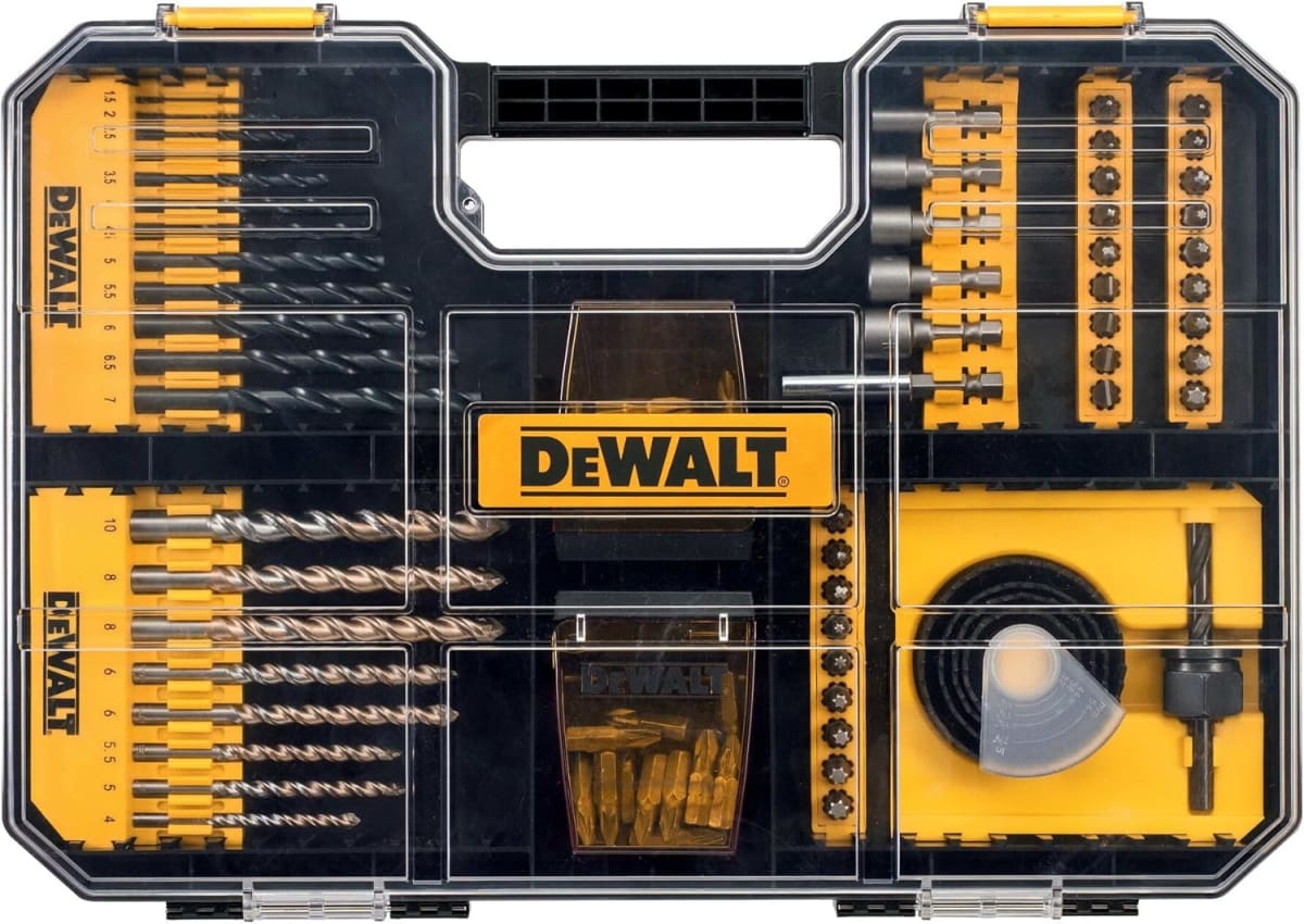 JUEGO TSTAK DE BROCAS, PUNTAS, SIERRAS Y VÁSTAGOS 100 PIEZAS DEWALT / DT71569-QZ1