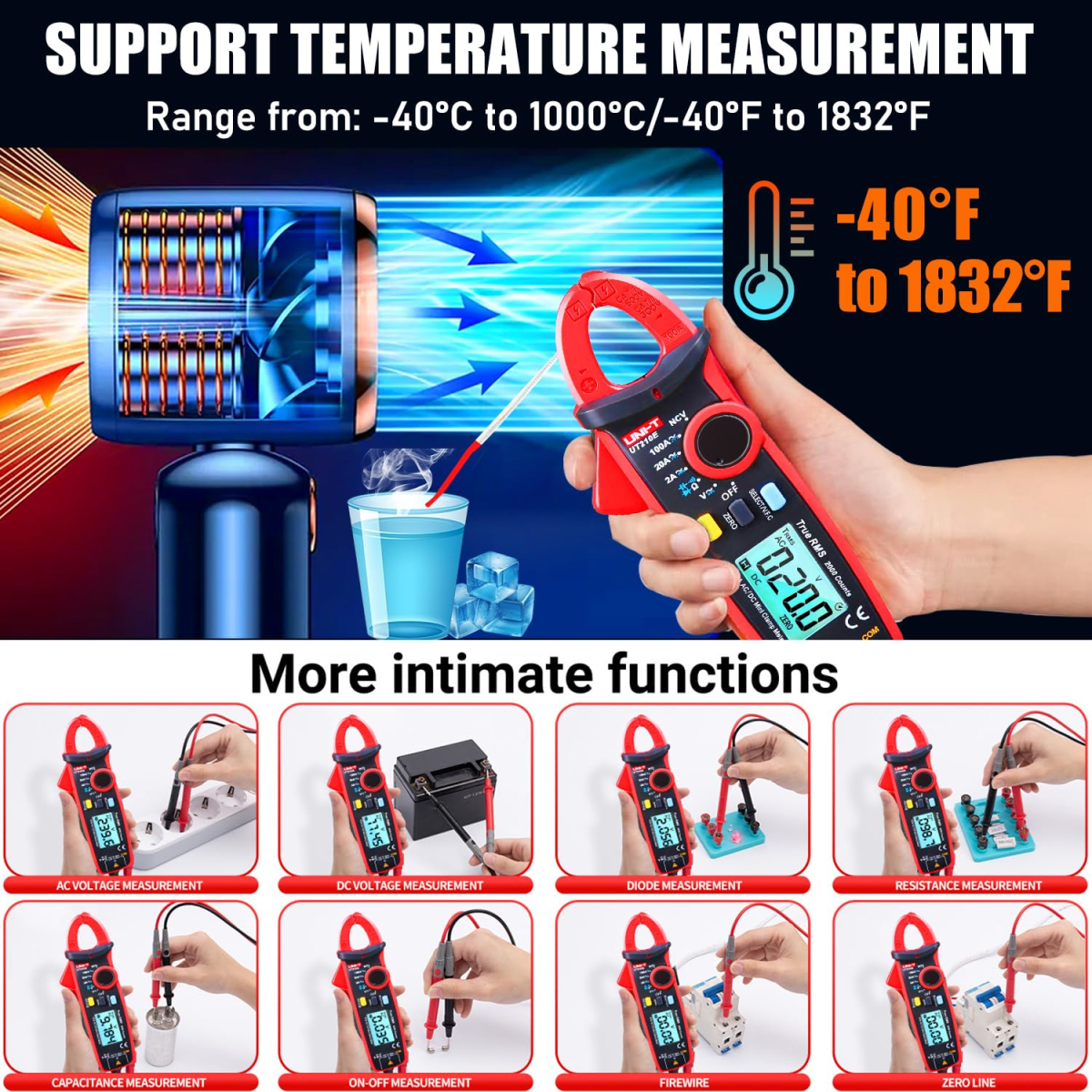 MINI PINZA AMPERIMETRICA DIGITAL UNI-T / UT210E2