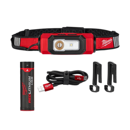 KIT LINTERNA PARA CASCO REDLITHIUM™ USB RECARGABLE BEACON™ 600 LUM MILWAUKKE / 2116-211