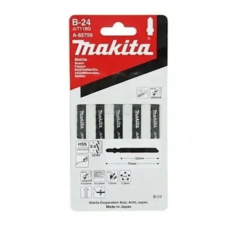 Set Hojas de Calar 5 Und. Corte Limpio Makita A-908031