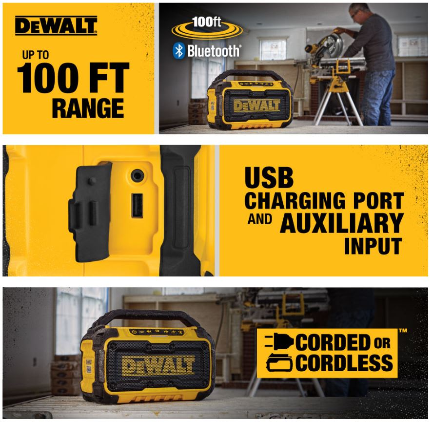 PARLANTE ALTAVOZ WORKSITE BLUETOOTH DE 12/20V MAX -BARETOOLS7