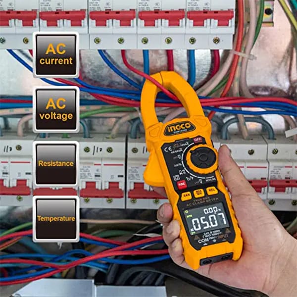 PINZA AMPERIMÉTRICA TENAZA DIGITAL AC 1000AMP INGCO - DCM100045
