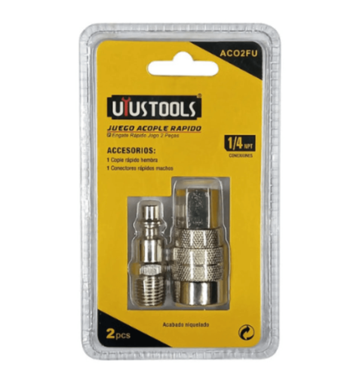 Juego Acoples Rapidos Set 2pcs. Uyustools Aco2fu1