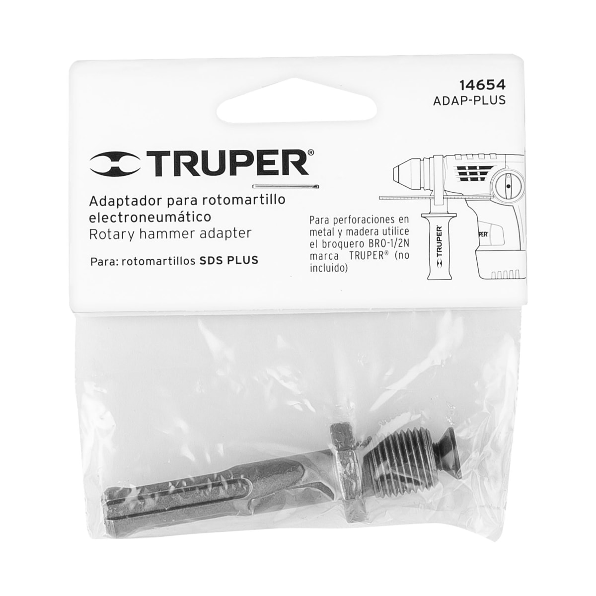 ADAPTADOR PARA ROTOMARTILLOS SDS PLUS TRUPER 146541