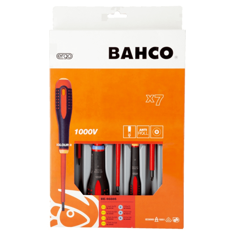 Juego de Desarmadores Aislados 7 PZS Bahco / BE-9888S2