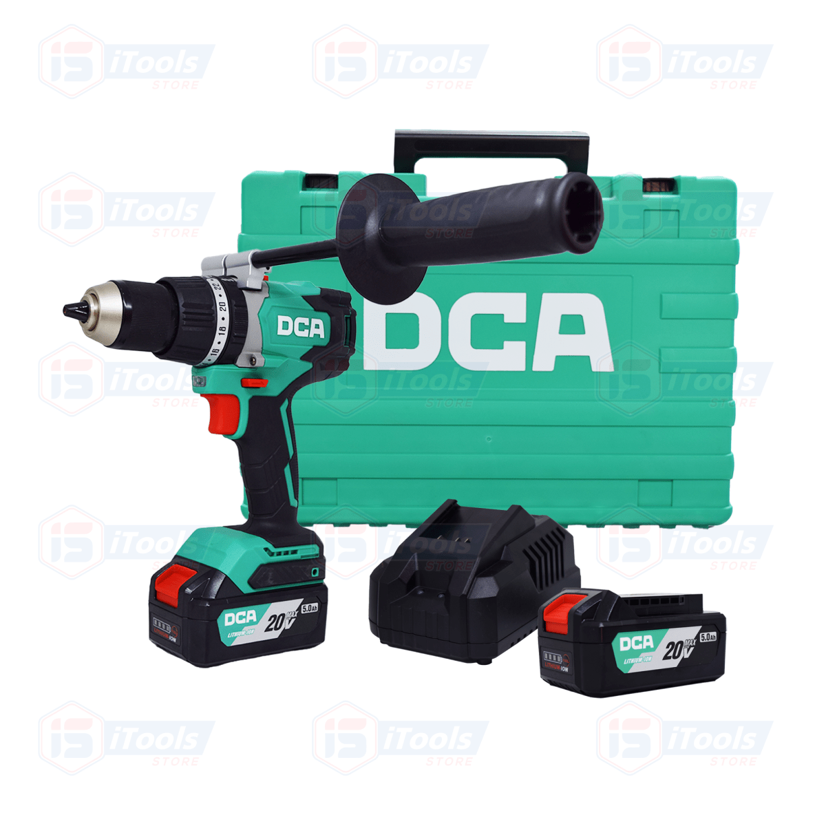 TALADRO PERCUTOR ATORNILLADOR INALÁMBRICO DCA 20V 5,0AH ADJZ03-13 FK1