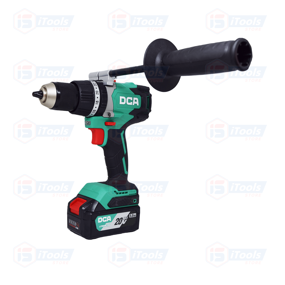 TALADRO PERCUTOR ATORNILLADOR INALÁMBRICO DCA 20V 5,0AH ADJZ03-13 FK3