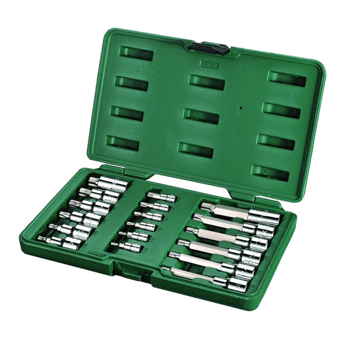 JUEGO DE LLAVES DE VASO TORX DE 18 PIEZAS, ¼” Y ½”, CON PUNTAS LARGAS Y CORTAS - SATA ST09052SJ2