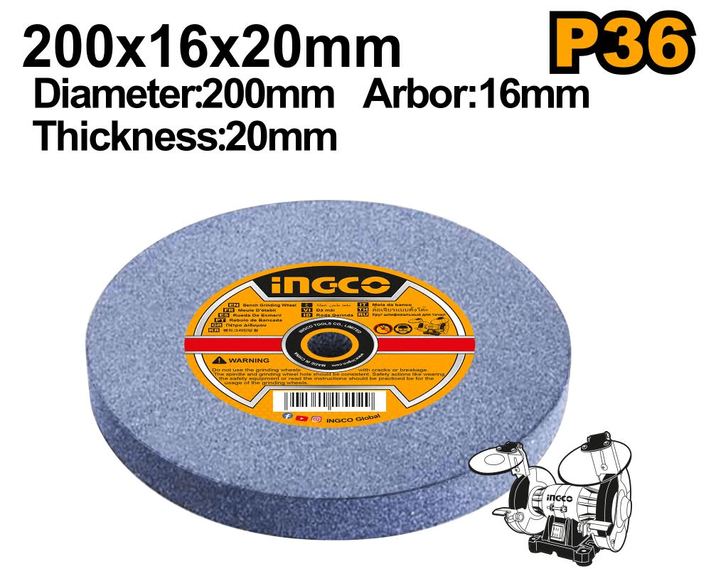 RUEDA DE MOLIENDA 200X16X20MM 8 