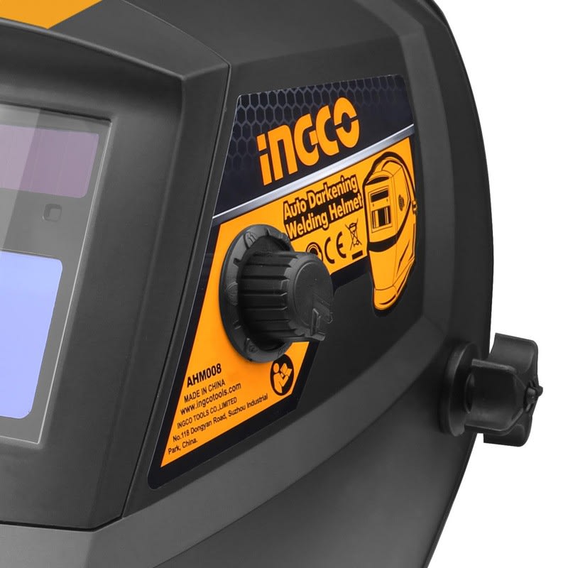 CARETA PARA SOLDAR NEGRA CON REGULACION AHM008 AUTOMATICA FOTOSENSIBLE INGCO3