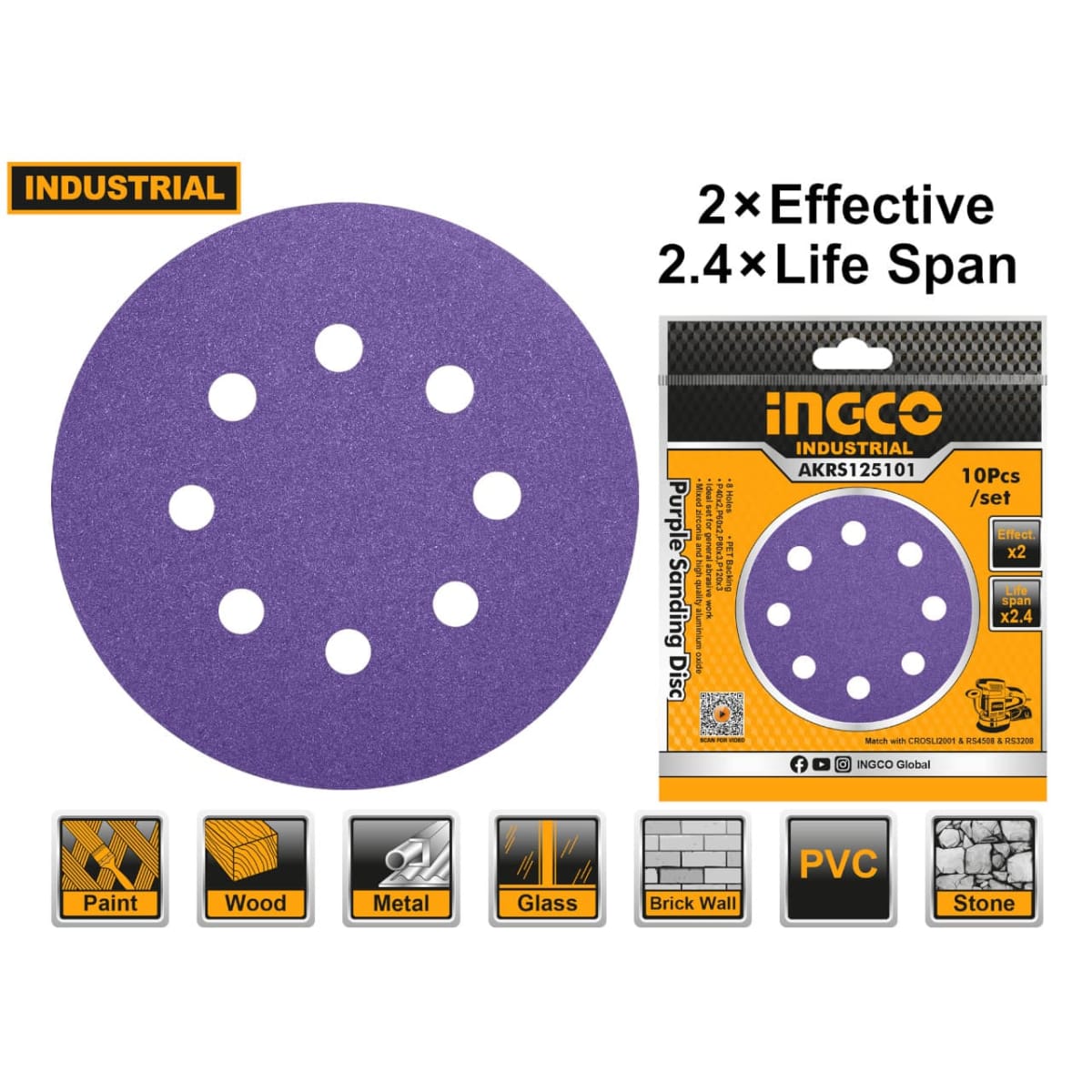 SET LIJAS DELTA MORAD 125MM 10PZS IGNCO / AKRS1251011