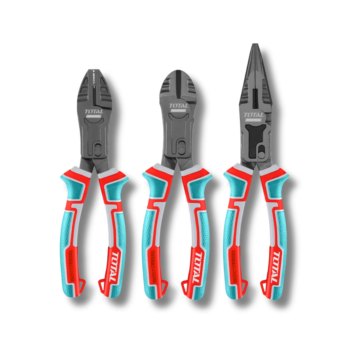 SET DE ALICATES 3PCS UNIVERSAL CORTE Y PUNTA INDUSTRIAL TOTAL / THT2CK231S2
