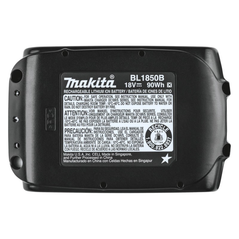 BATERÍA DE ION DE LITIO 18V LXT 5.0AH MAKITA BL1850B4