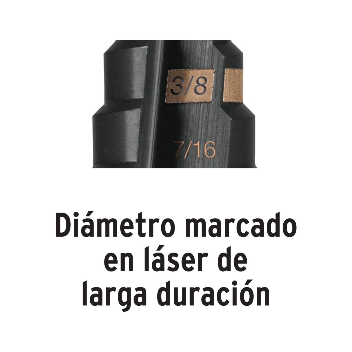 Broca escalonada óxido negro 12 escalones 3/16