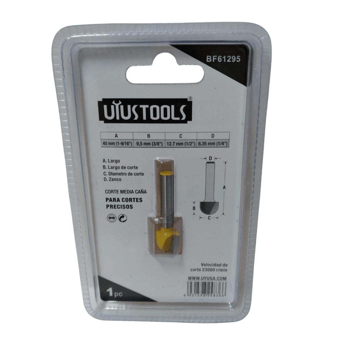 BROCA FRESA MEDIA CAÑA 1/2