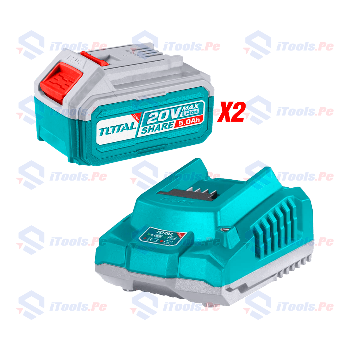 SUPER PACK BATERÍAS 5AH + CARGADOR 2AH TOTAL1