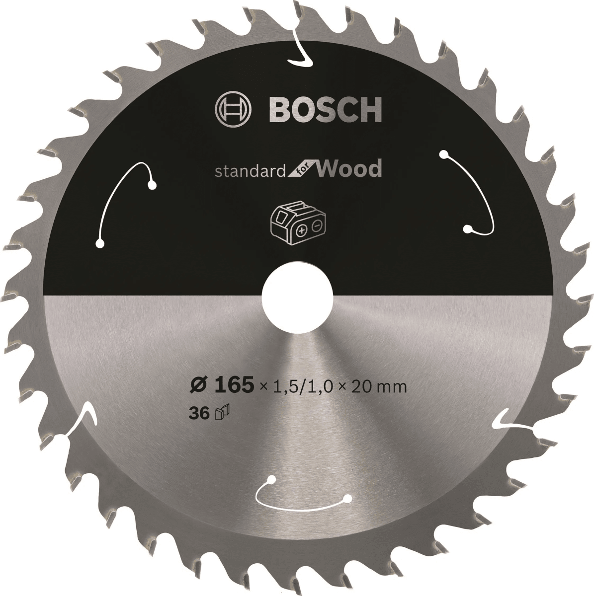 HOJA DE SIERRA BOSCH STANDARD PARA MADERA PARA SIERRA INALÁMBRICAS 165 × 1,5/1 × 20 T361