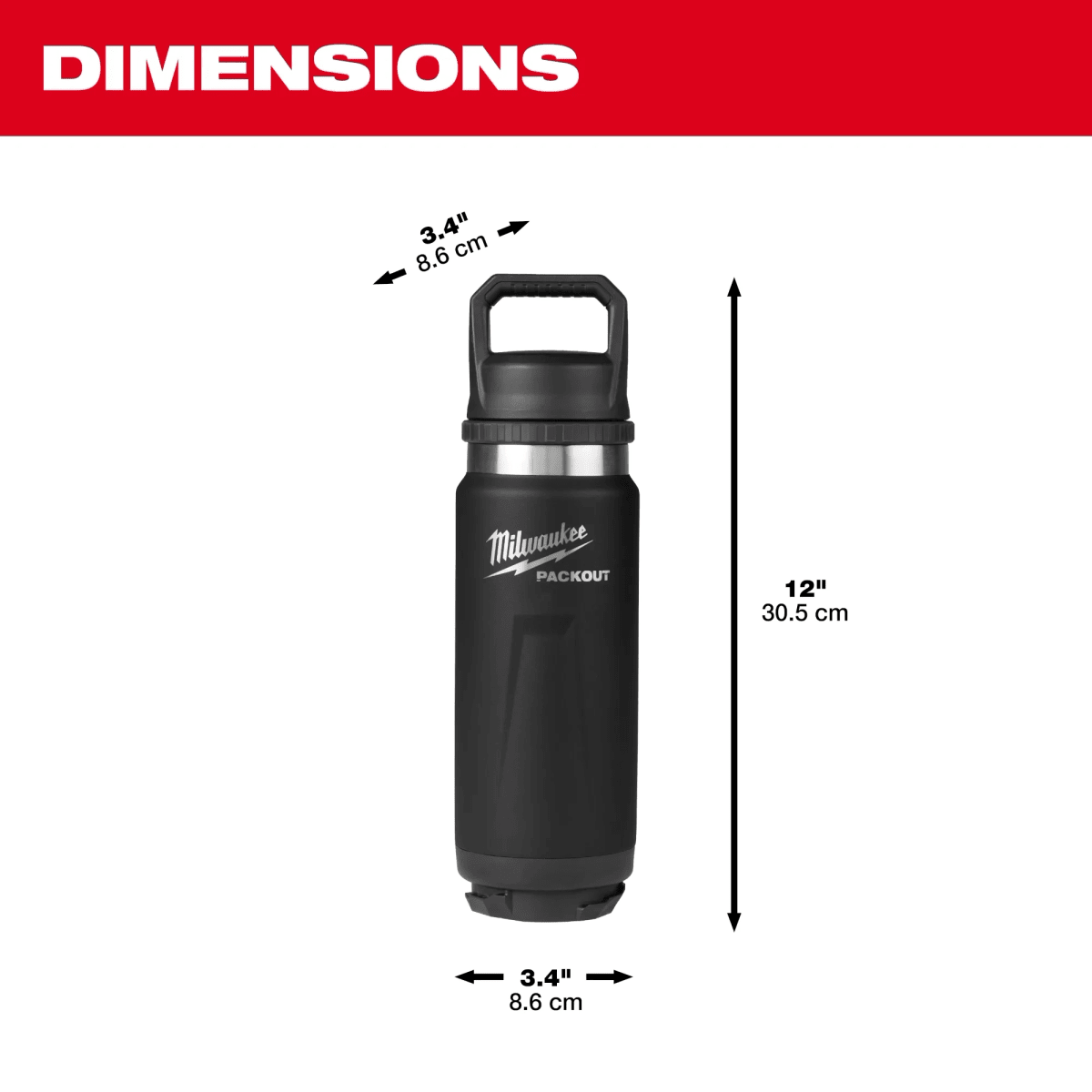 BOTELLA CON AISLAMIENTO PACKOUT™ DE 24 OZ CON TAPA DE BOCA ANCHA/ 48-22-8396B1