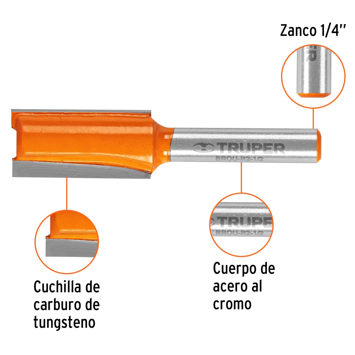 FRESA RECTA 2 FILOS, 1/2, TRUPER2