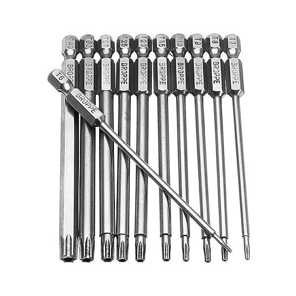 JGO DE PUNTAS TORXS CR-V S2 DE 75MM 11PCS BROPPE13