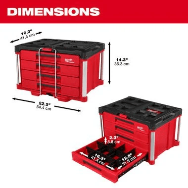 Caja de herramientas con 4 cajones PACKOUT 48-22-84443