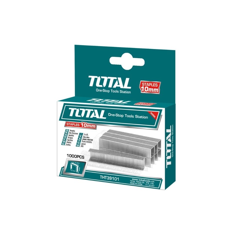 GRAPAS CORCHETES 10X1.2MM CAJA 1000 UNIDADES TOTAL THT391021
