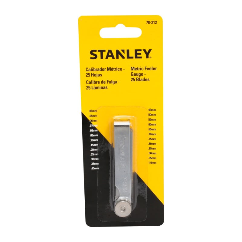 CALIBRADOR DE BUJIAS (0.038MM A 1.00MM) STANLEY / 78-2121