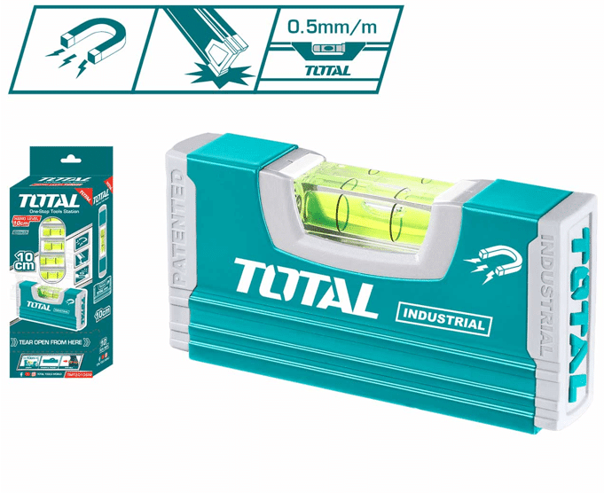 NIVEL MAGNÉTICO ALUMINIO DE BOLSILLO  10 CM - TMT20105M1