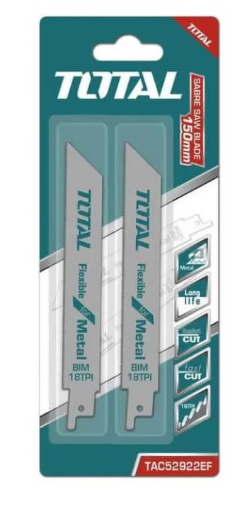 SET HOJA SIERRA SABLE PARA METAL 2 PZS TOTAL TOOLS TAC52922EF2