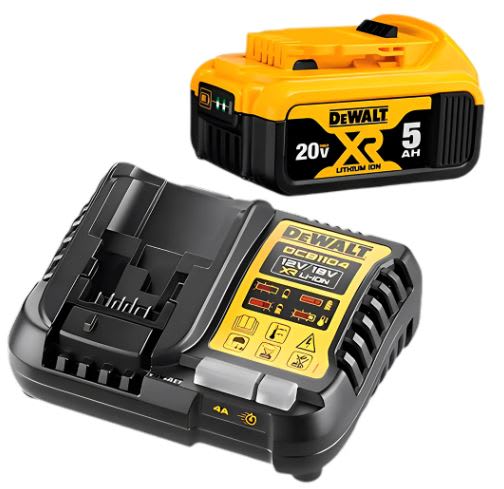STARTER KIT BATERÍA 5.0 AH + CARGADOR DE BATERÍA ION-LITIO 12V / 20V DEWALT DCB205-K31