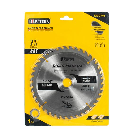 DISCO PARA MADERA 7 1/4