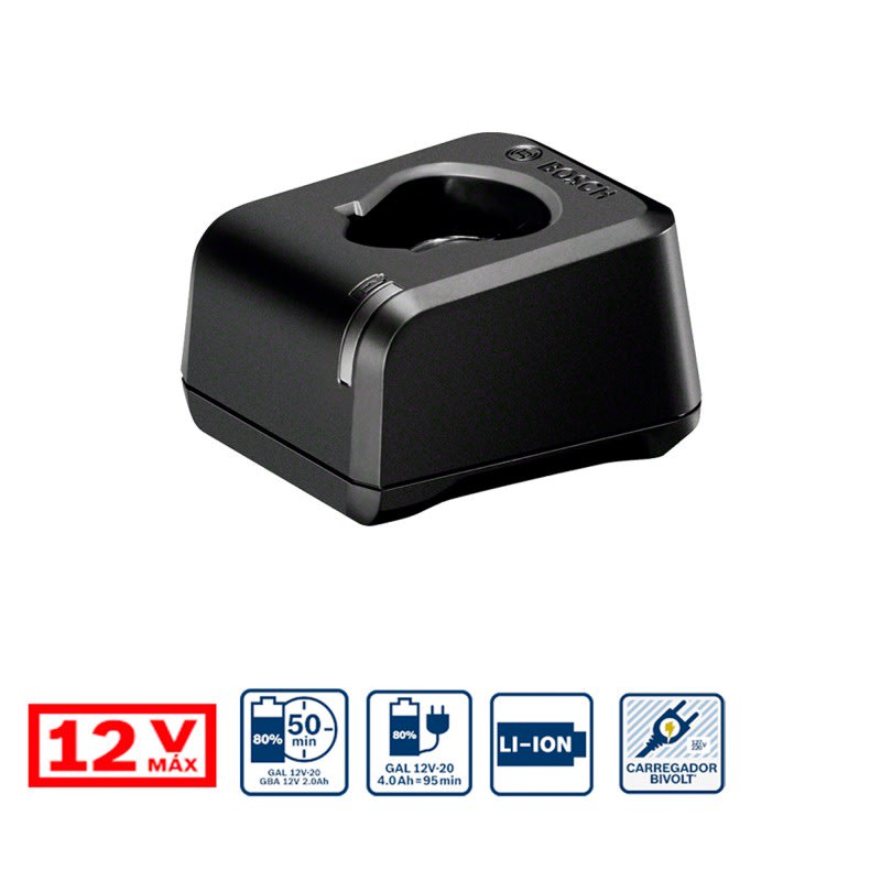 CARGADOR RÁPIDO 12 V. BOSCH GAL 12V-20 - 1600A021KL2