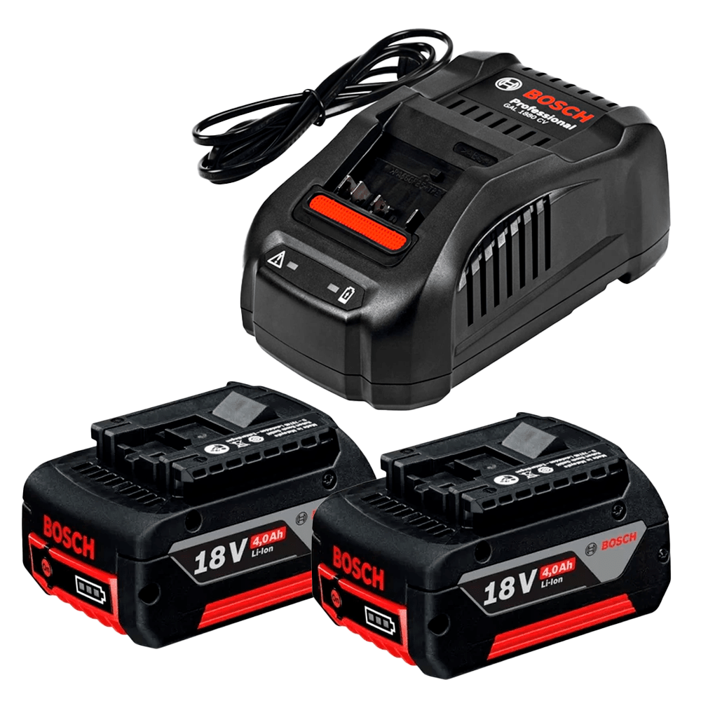 KIT 2 BATERÍAS 18 V 4.0AH + CARGADOR BOSCH - FREEDOM CONCEPT - 1600A015TC1